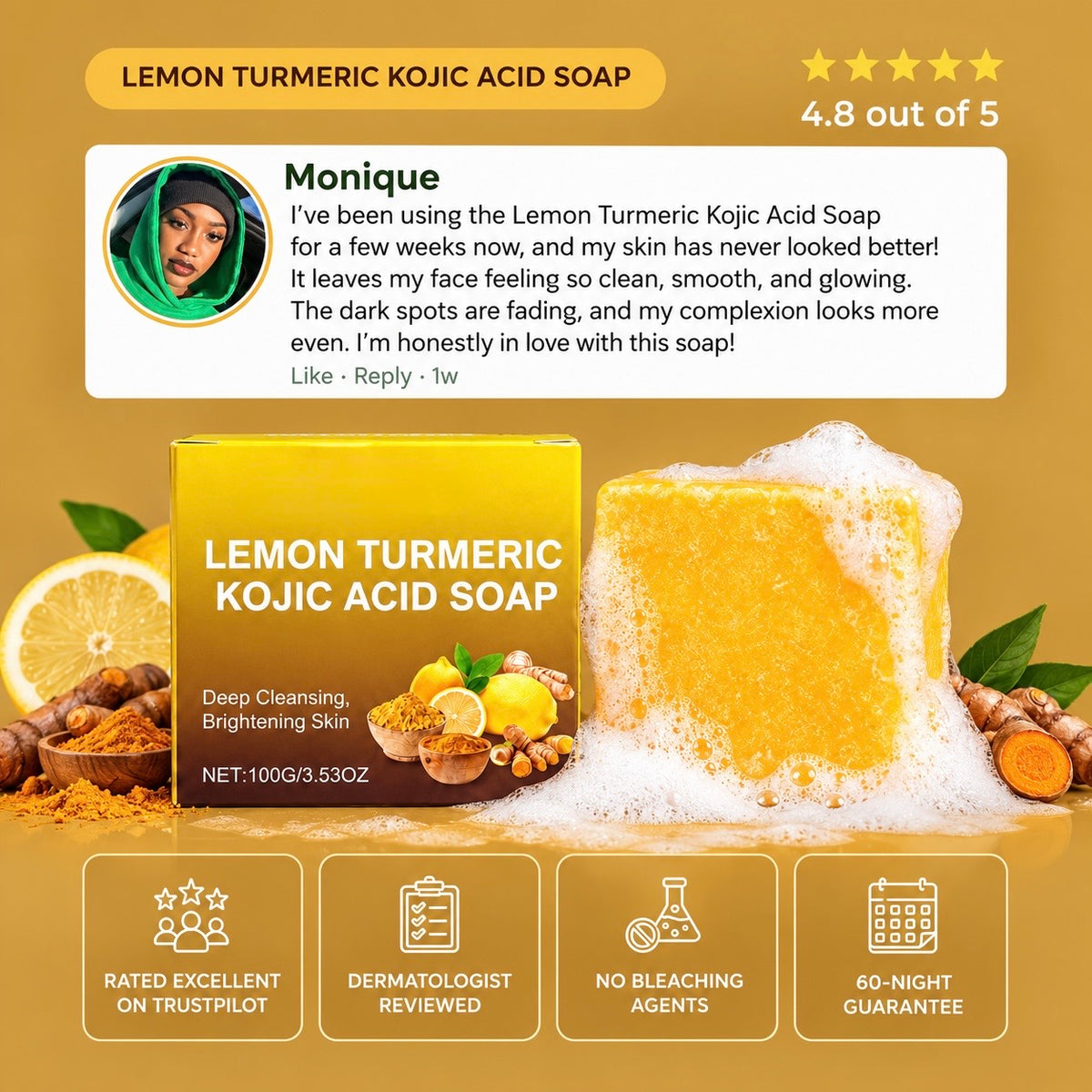 Lemon Turmeric Glow Bar